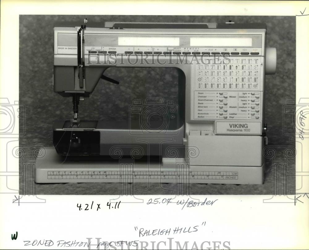Press Photo Sewing Machine - orb49872 - Historic Images