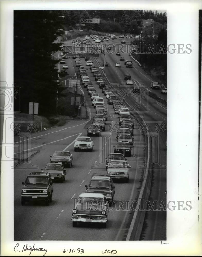 1993 Press Photo Traffic - orb54331 - Historic Images