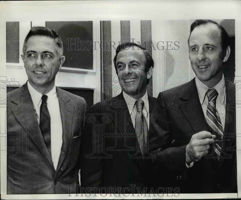 1970 Press Photo NY Senate candidates James Buckley, Richard Ottinger - Historic Images