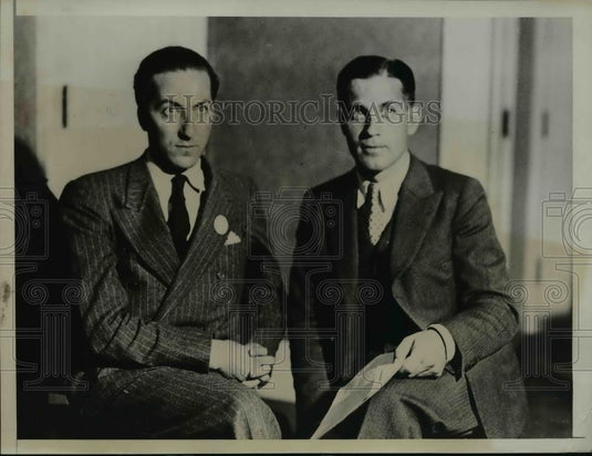 1934 Press Photo Dr Andre Halpren & Dr.Jaques Auclaire at Therapist Meeting - Historic Images