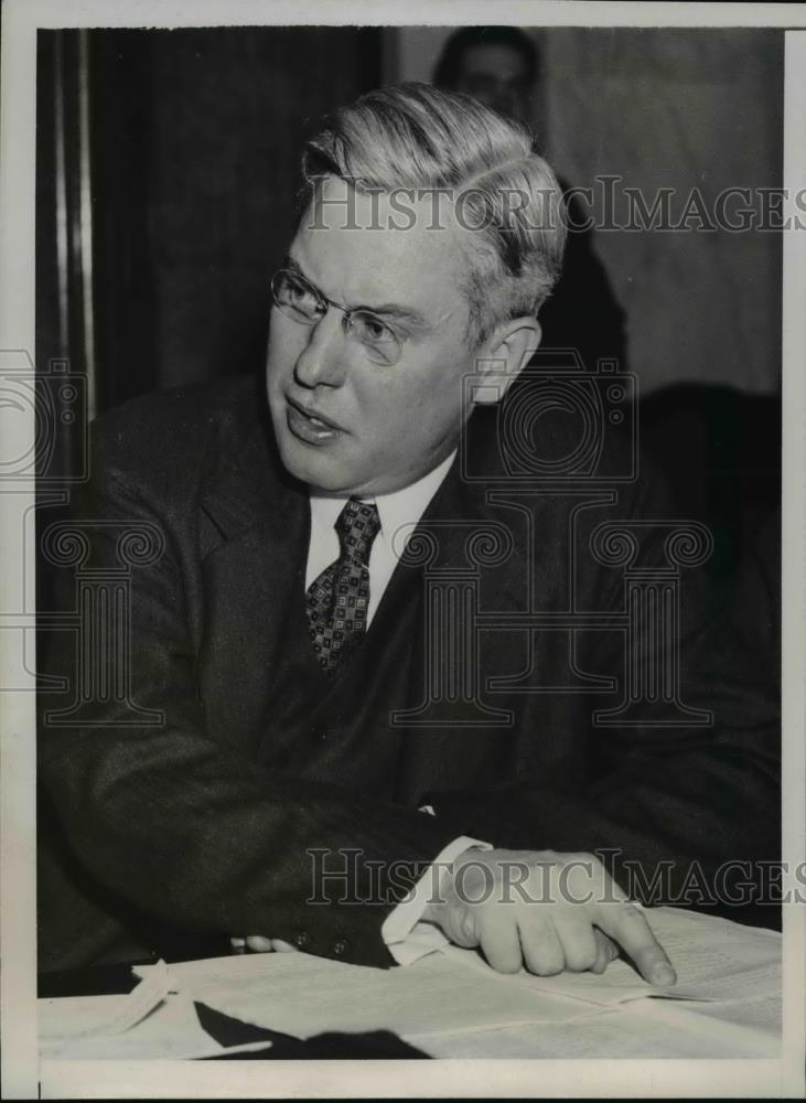 1938 Press Photo John K.Starweather Chairman of special investment Bankers Assn - Historic Images