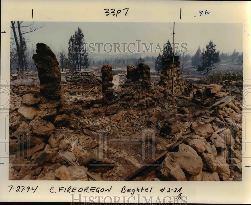 1994 Press Photo Forest Fire Warm Springs - orb12095 - Historic Images
