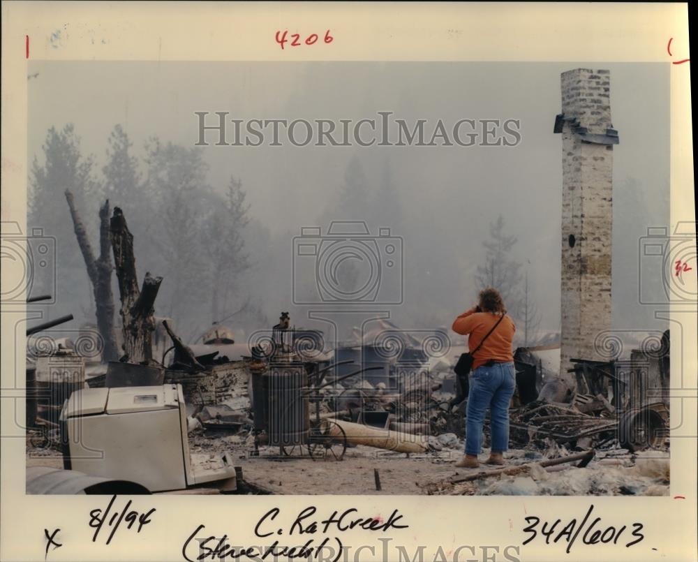 1994 Press Photo Forest Fire - Washington, Leavenworth - orb12596 - Historic Images