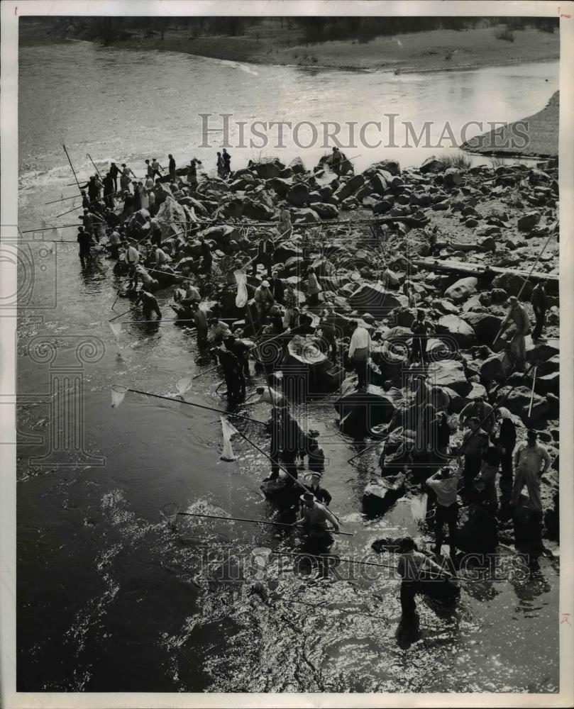 1951 Press Photo Smelt Fishing at Sandy River - orb49928 - Historic Images