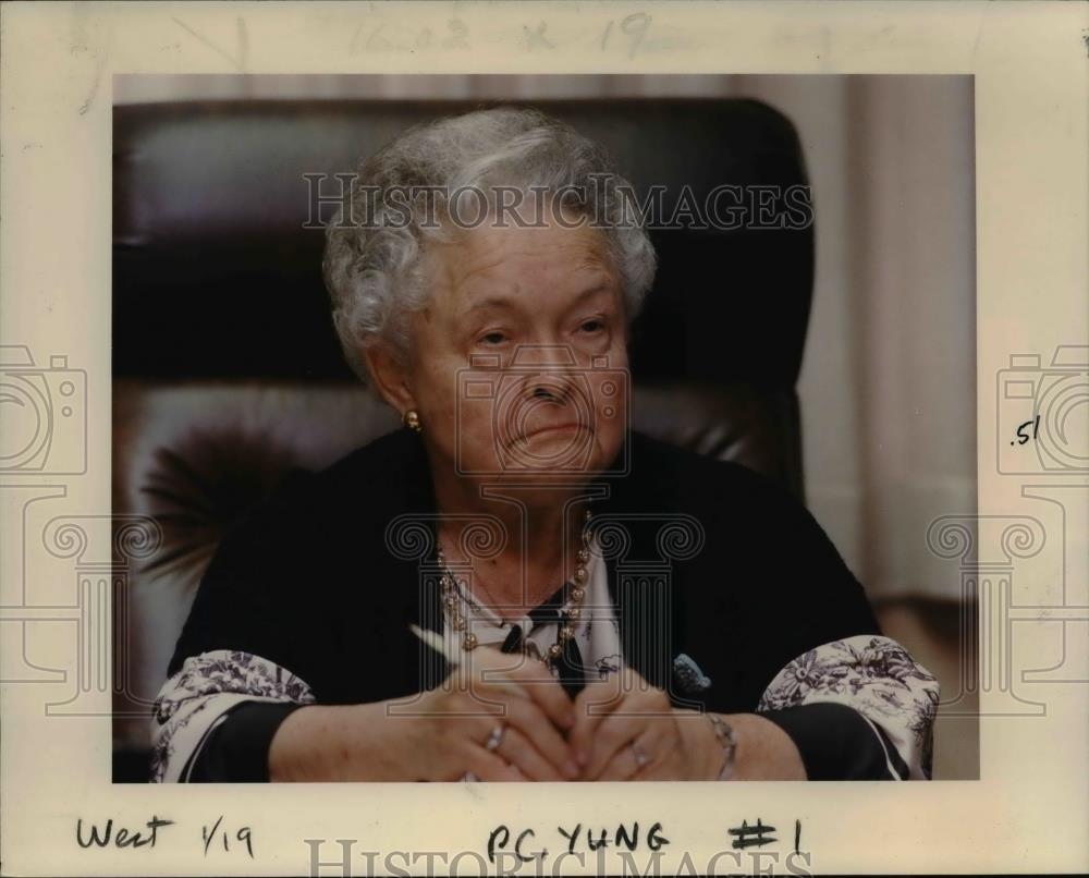 1989 Press Photo King City mayor Jean Young set to retire - ora98675 - Historic Images