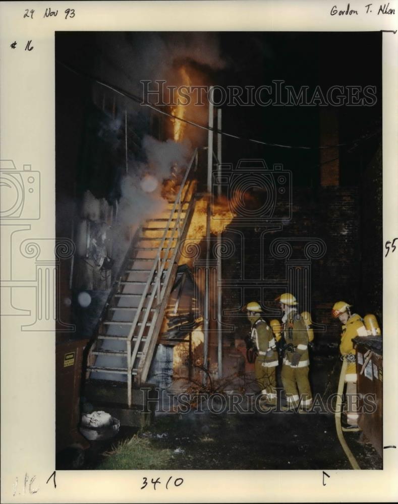 1993 Press Photo Portland&#39;s Minor Fire - orb10843 - Historic Images