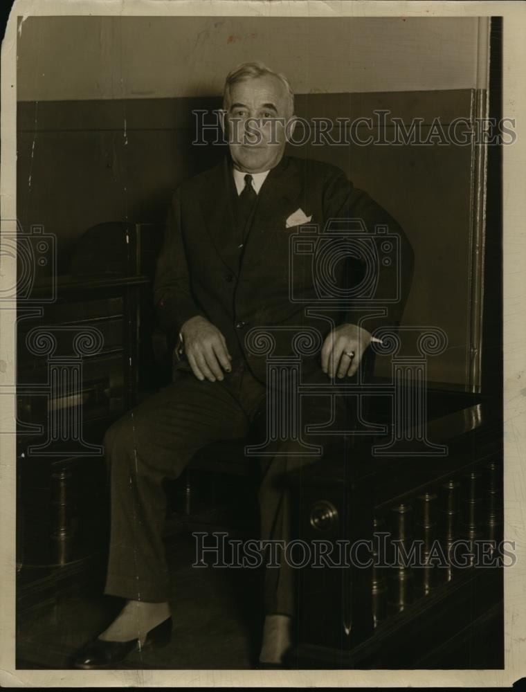 1929 Press Photo Judge David Meck Sitting On A Chair - nee88548 - Historic Images