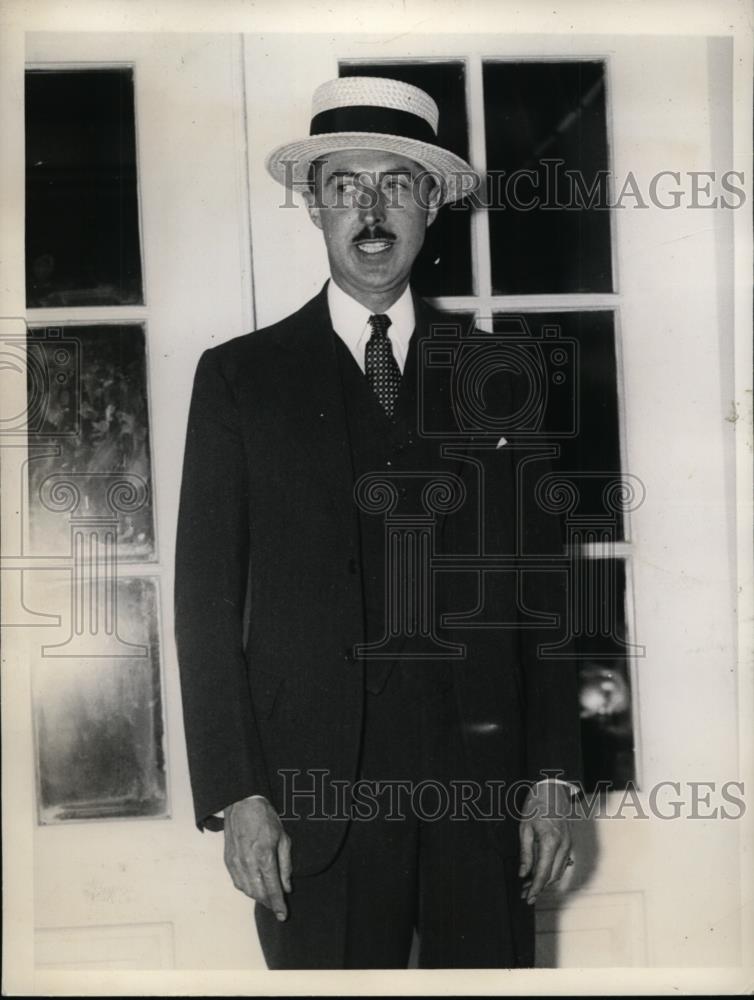 1936 Press Photo Harry Norweb U.S Minister to Bolivia leaving the White House - Historic Images