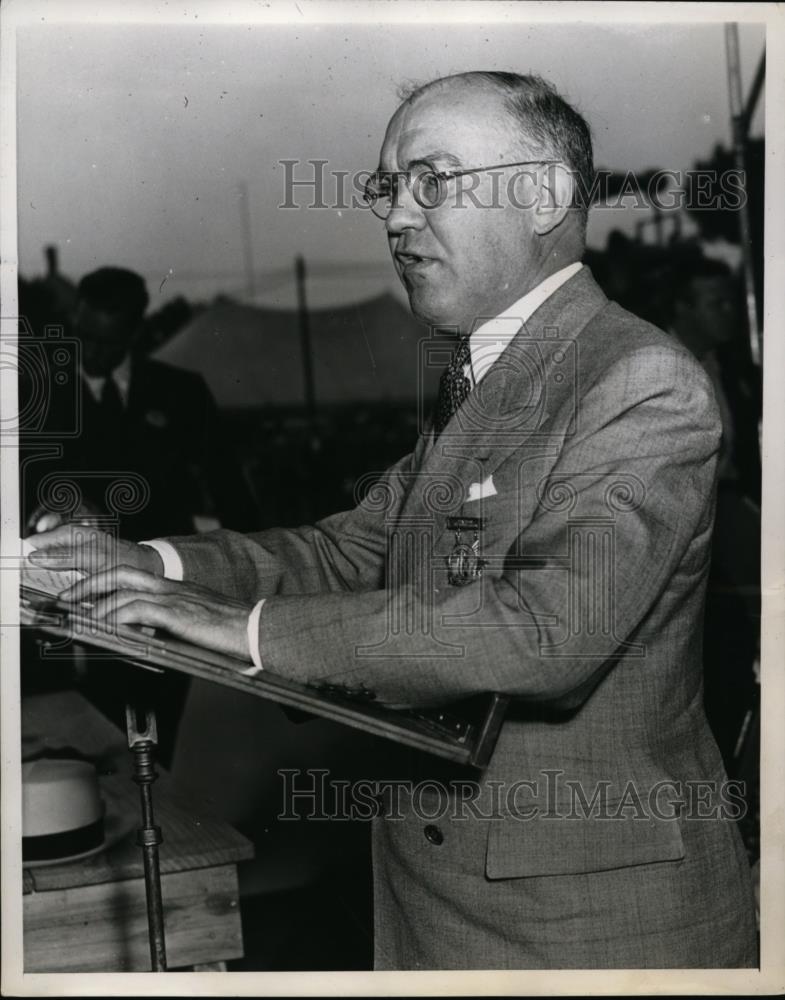 1938 Press Photo Secretary of War Harry Woodring speech at Gettysburgh College - Historic Images