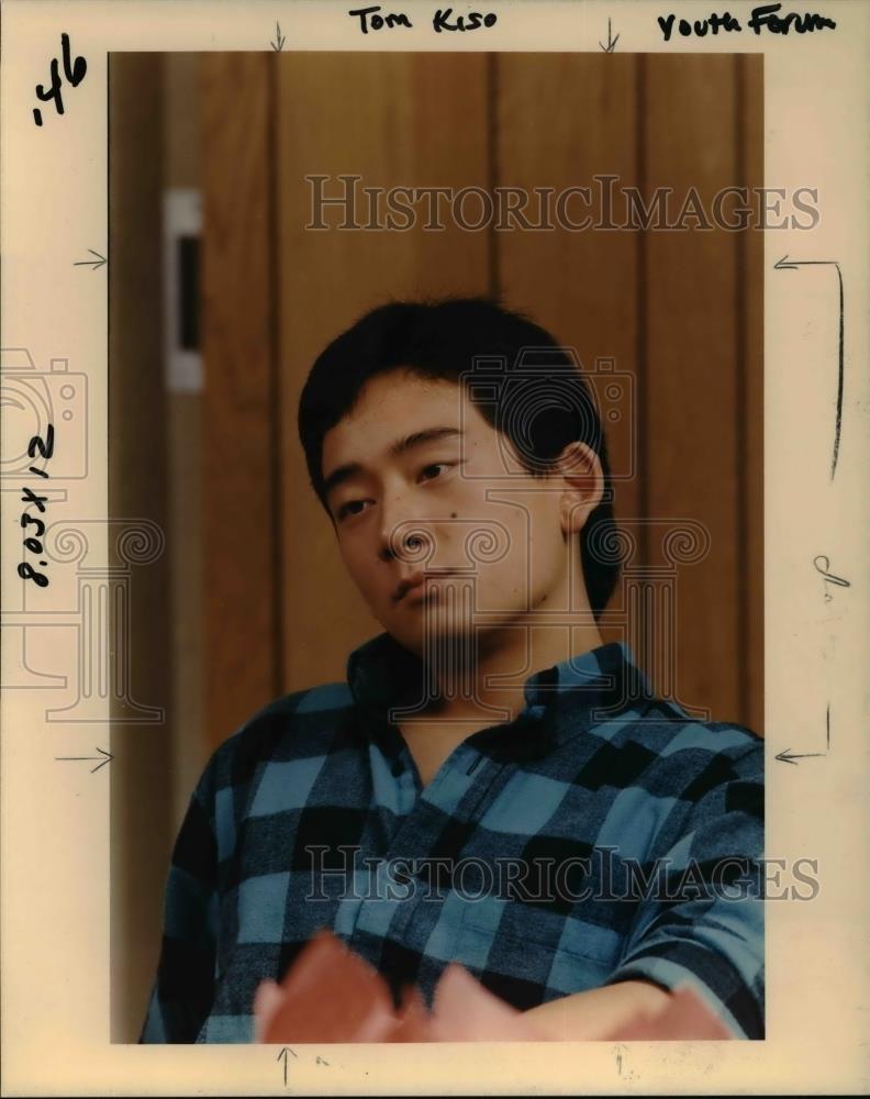 1986 Press Photo Tom Kiso, families reunite at Christmas, he cannot wait - Historic Images