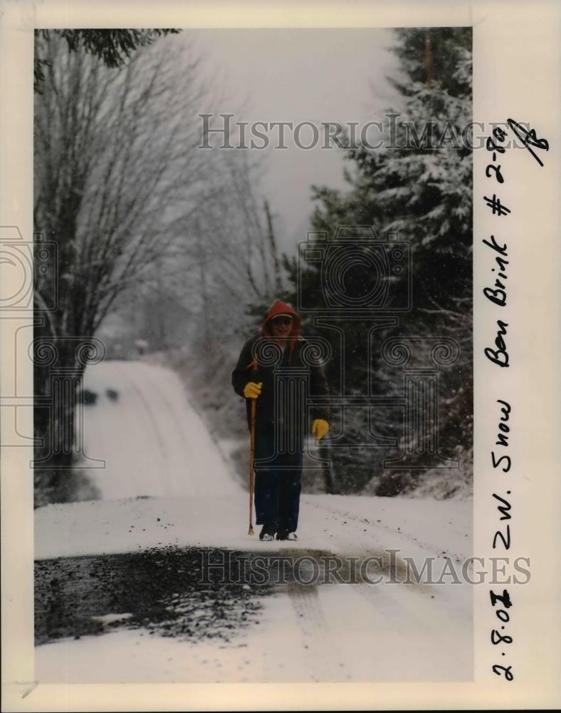2001 Press Photo Winter Weather in Oregon - orb58646 - Historic Images