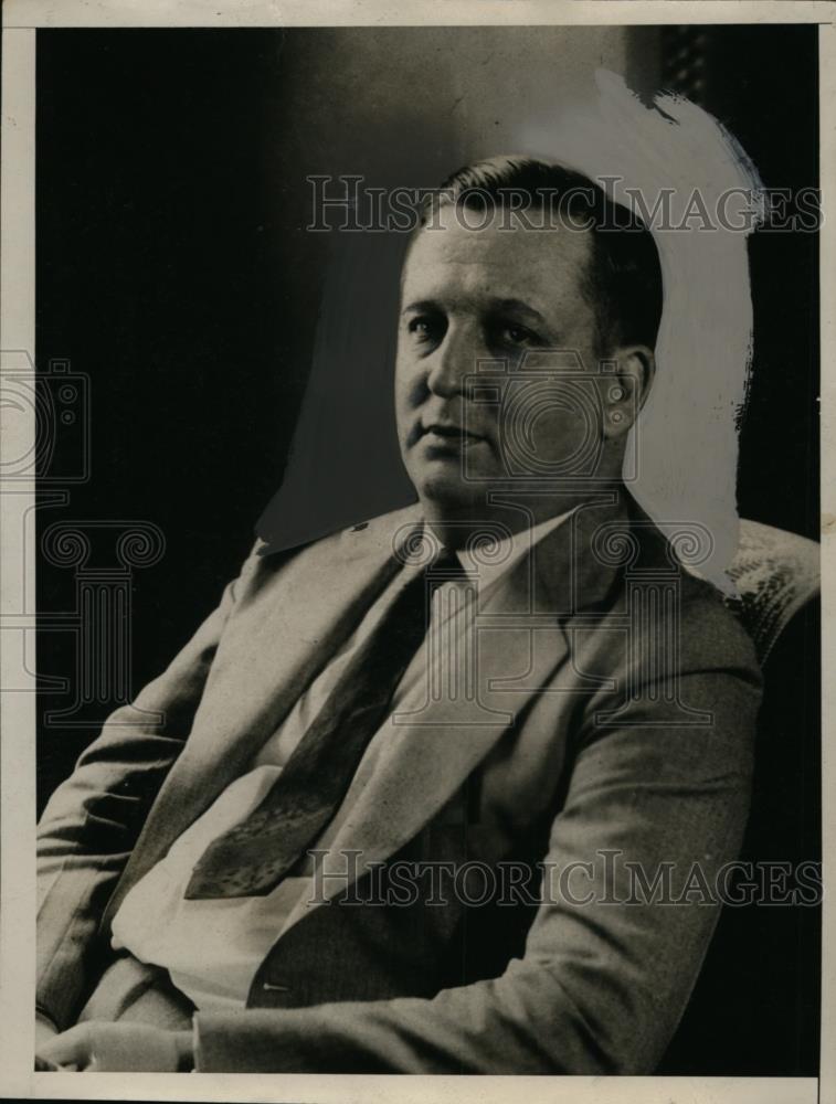 1934 Press Photo Clarence J Brown at his business desk - nee88583 - Historic Images