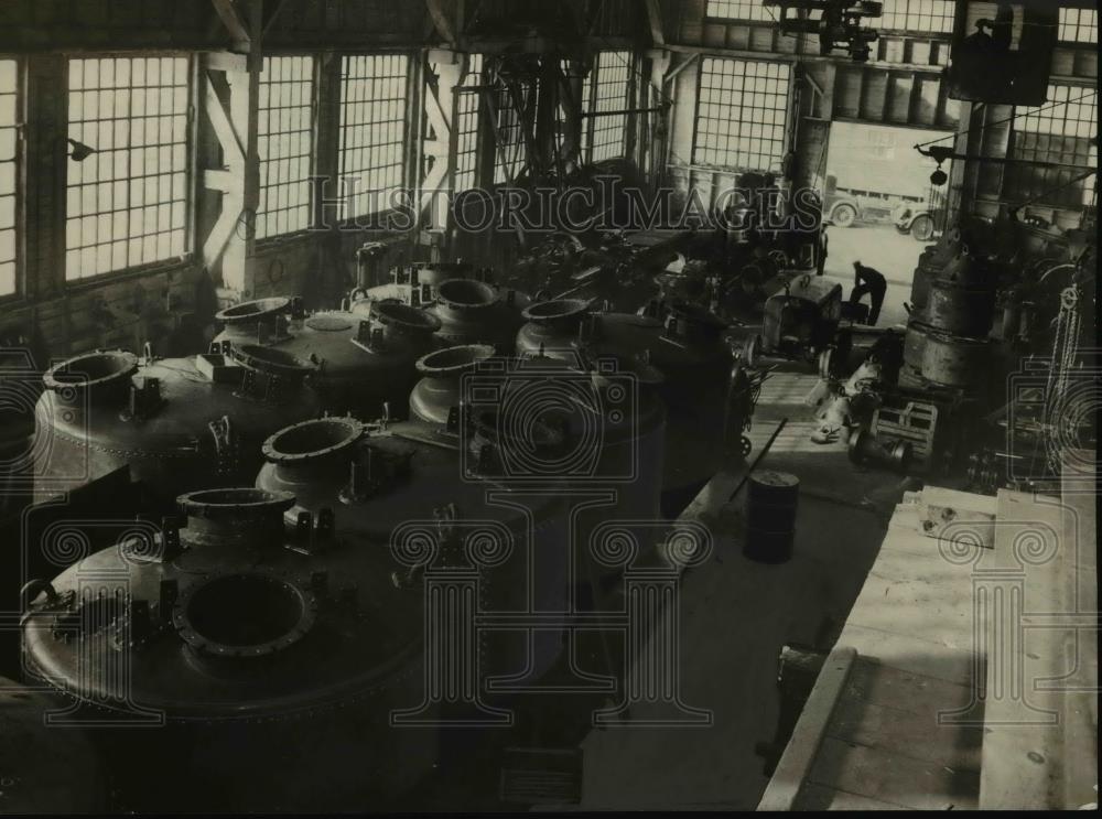 1934 Press Photo An interior view of the Commercial Iron Works - orb49316 - Historic Images