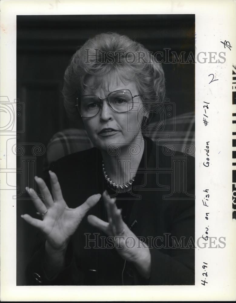 1991 Press Photo Governor Barbara Roberts Oregon Drought Aid Eastern - ora75583 - Historic Images