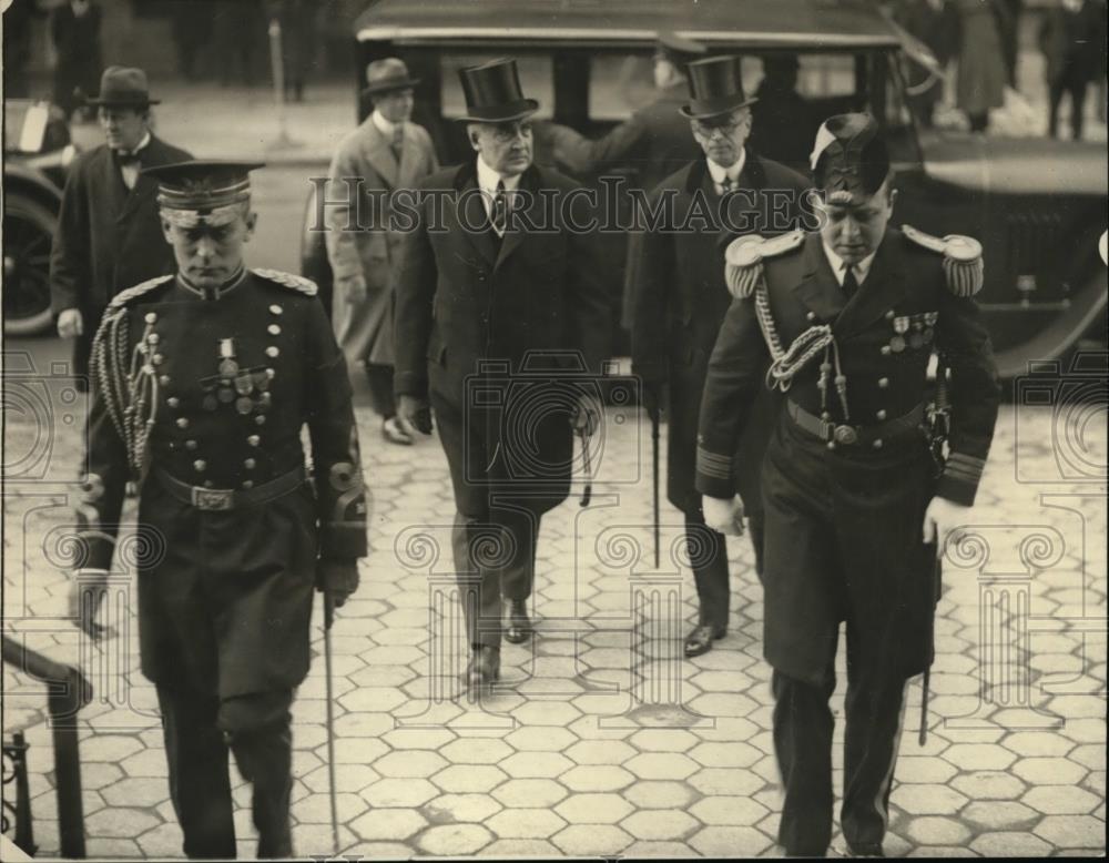 1923 Press Photo President Harding & Ambassador Harvey of Great Britain - Historic Images