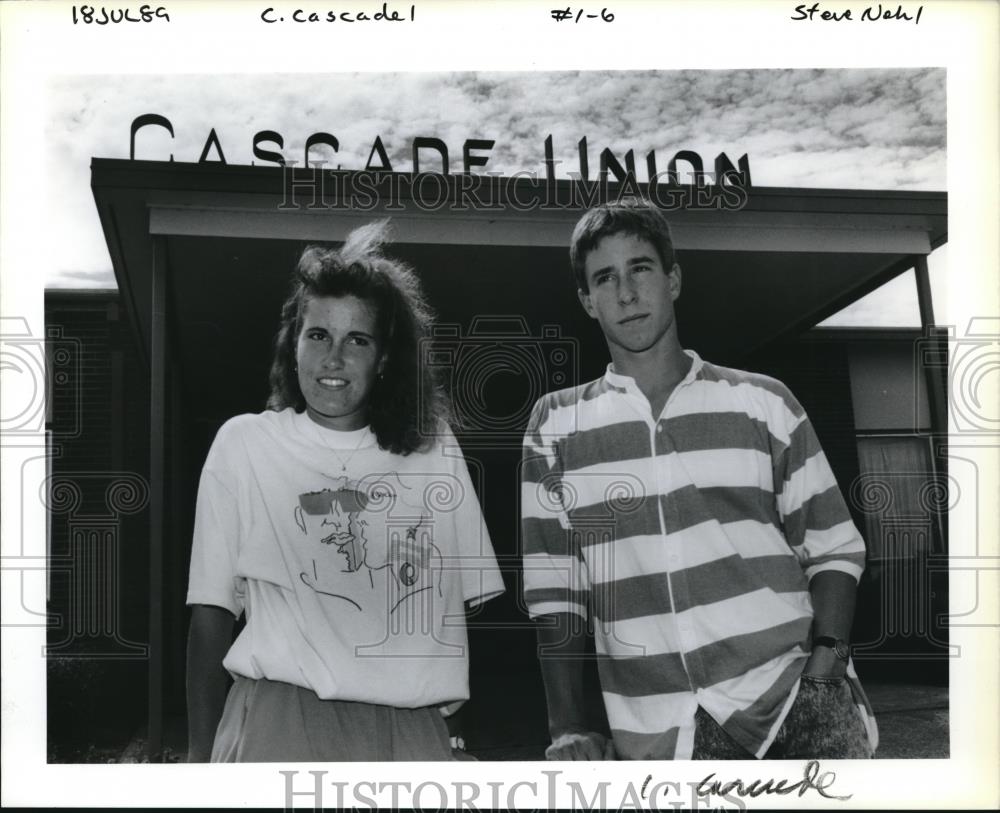 1989 Press Photo Teresa Grant and Michael Boer of Cascades Union High