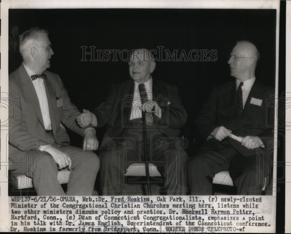 1956 Press Photo Fred Hoskins, Rockwell Harmon Potter, And James English - Historic Images