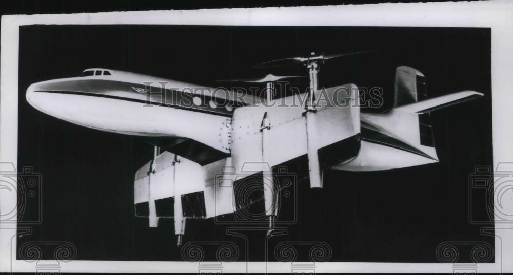 1955 Press Photo Model of revolutionary transport plane - neb39607 - Historic Images