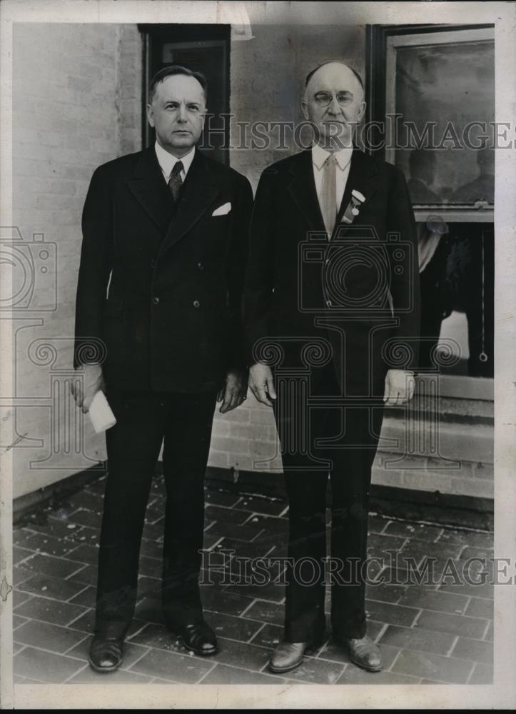 1935 Press Photo Dr J Tate Mason , Dr James McLEster of American Medical Assn - Historic Images