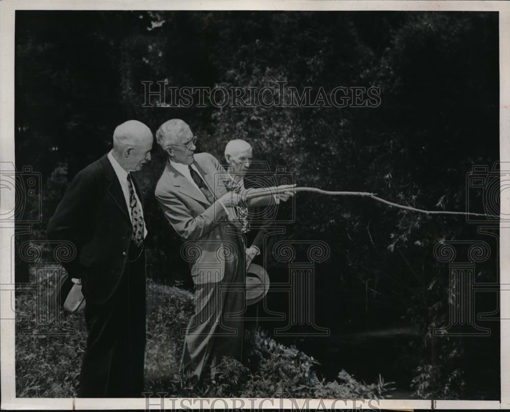 1939 Press Photo Dr Francis Townsend, TJ Patterson, Walter Stuckey fishing in IL - Historic Images