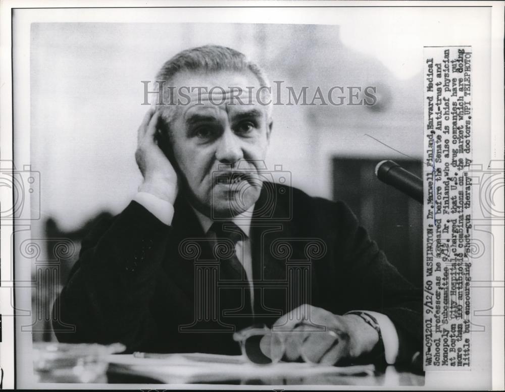 1960 Press Photo Dr Maxwell Finland Harvard Medical School prof in DC - Historic Images