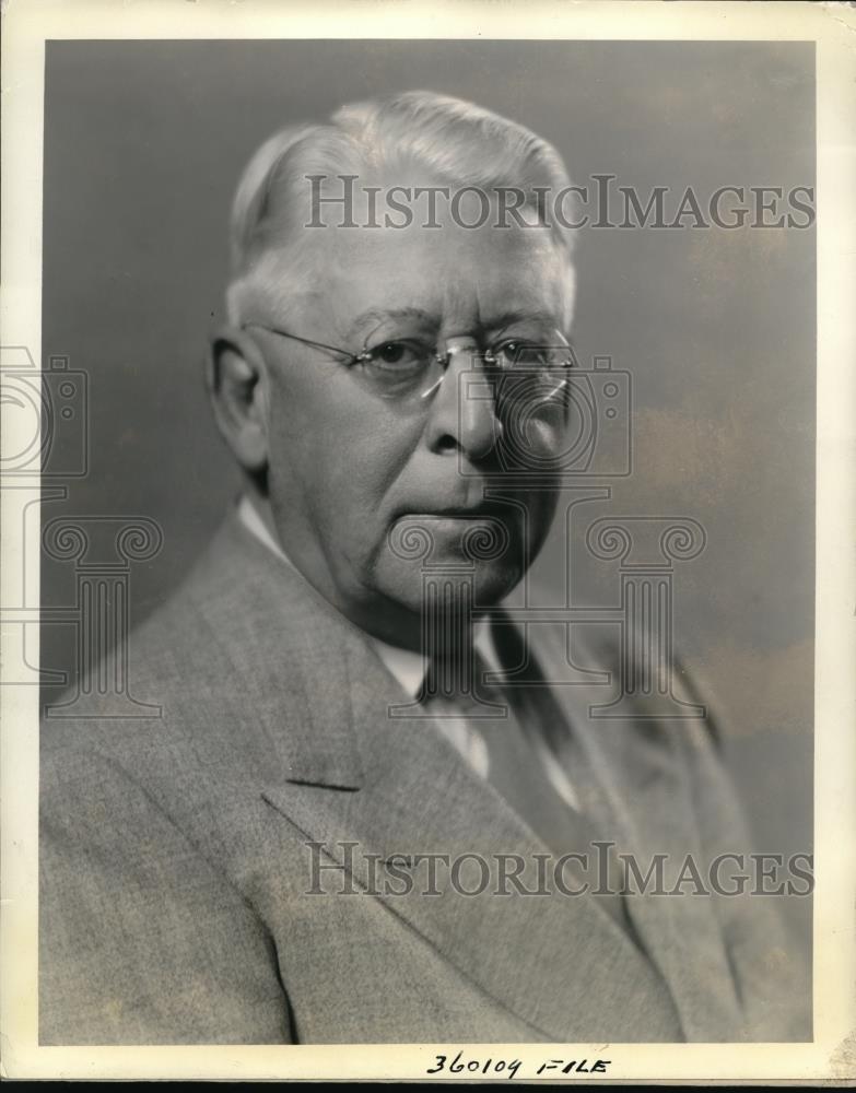 1936 Press Photo Mr S.H. Camp, Philanthropist of Jackson Michigan - Historic Images