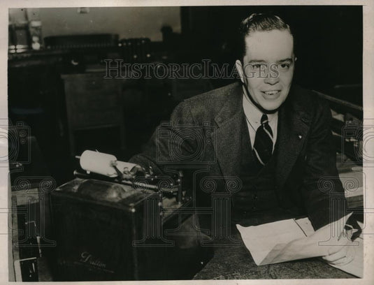 1939 Press Photo Rowell Talley Birmingham cashier wins Movie Quiz contest in ALA - Historic Images