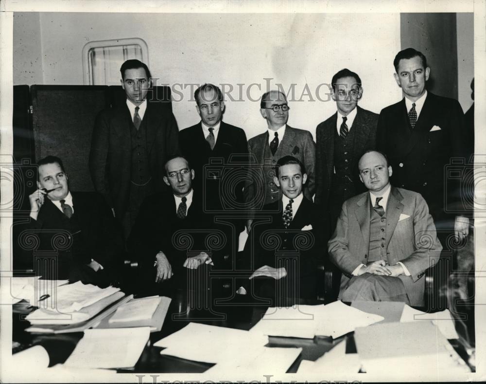 1933 Press Photo Roosevelt&#39;s Liquor Control Board Willard Throp, Ed Greenbaum - Historic Images