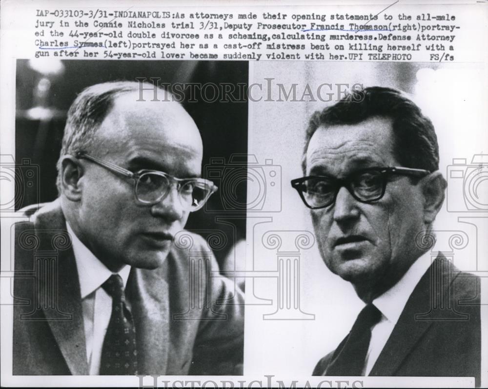 1959 Press Photo Connie Nichols trial in Indianapolis Francis Thomason, C Symmes - Historic Images