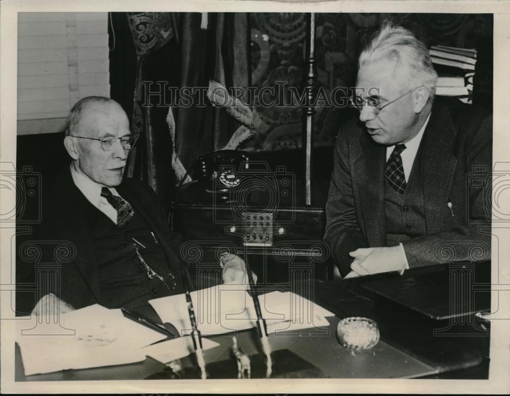 1940 Press Photo MI Governor Luren Dickinson &amp; Judge Homer Ferguson - Historic Images