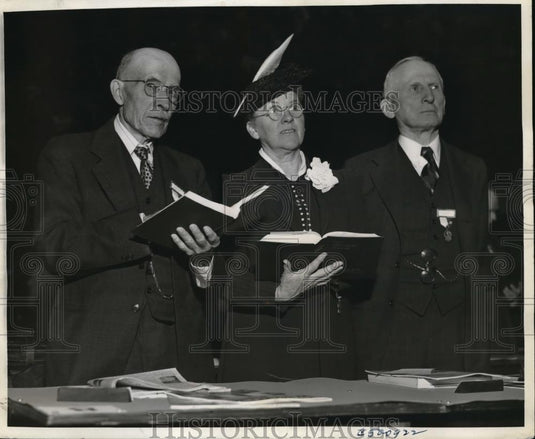 1939 Press Photo MI Governor Luren Dickinson,Mrs WH Veenboer & S Burnham - Historic Images