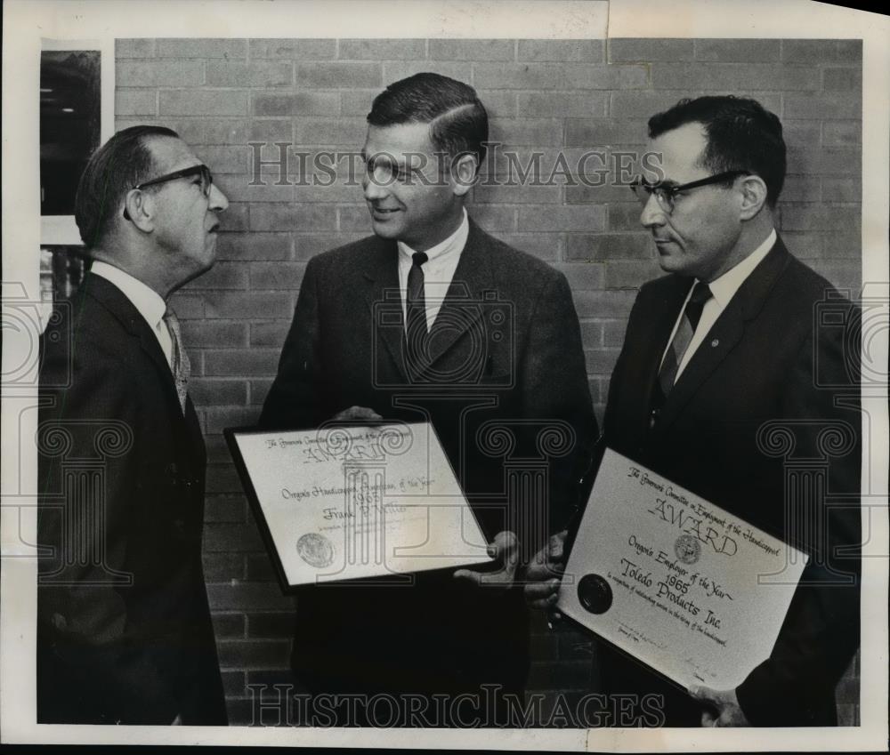 1965 Press Photo Frank P. Willer,Gov.Mark Hatfield,Dr.Matthew Gruber at Sheraton - Historic Images