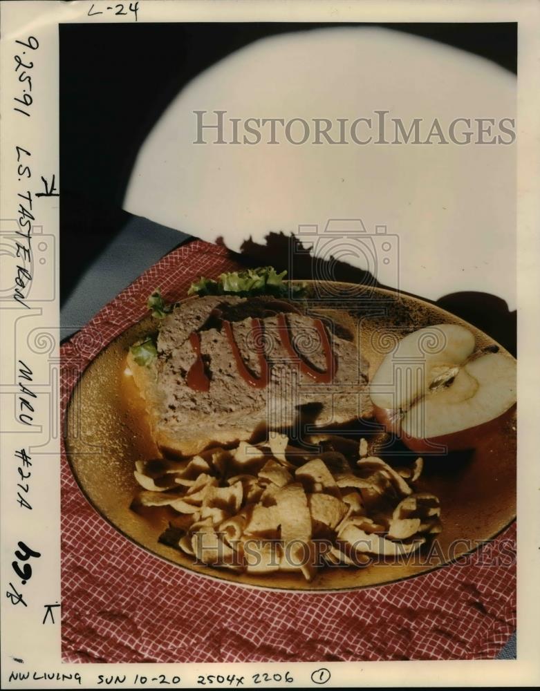 1991 Press Photo Food-meatloaf-Ron Schmidt - orb72495 - Historic Images