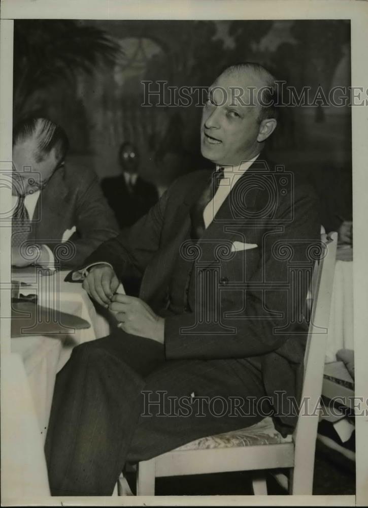 1935 Press Photo Joseph Numero Cinema Producer at Congressional Patent Hearing - Historic Images