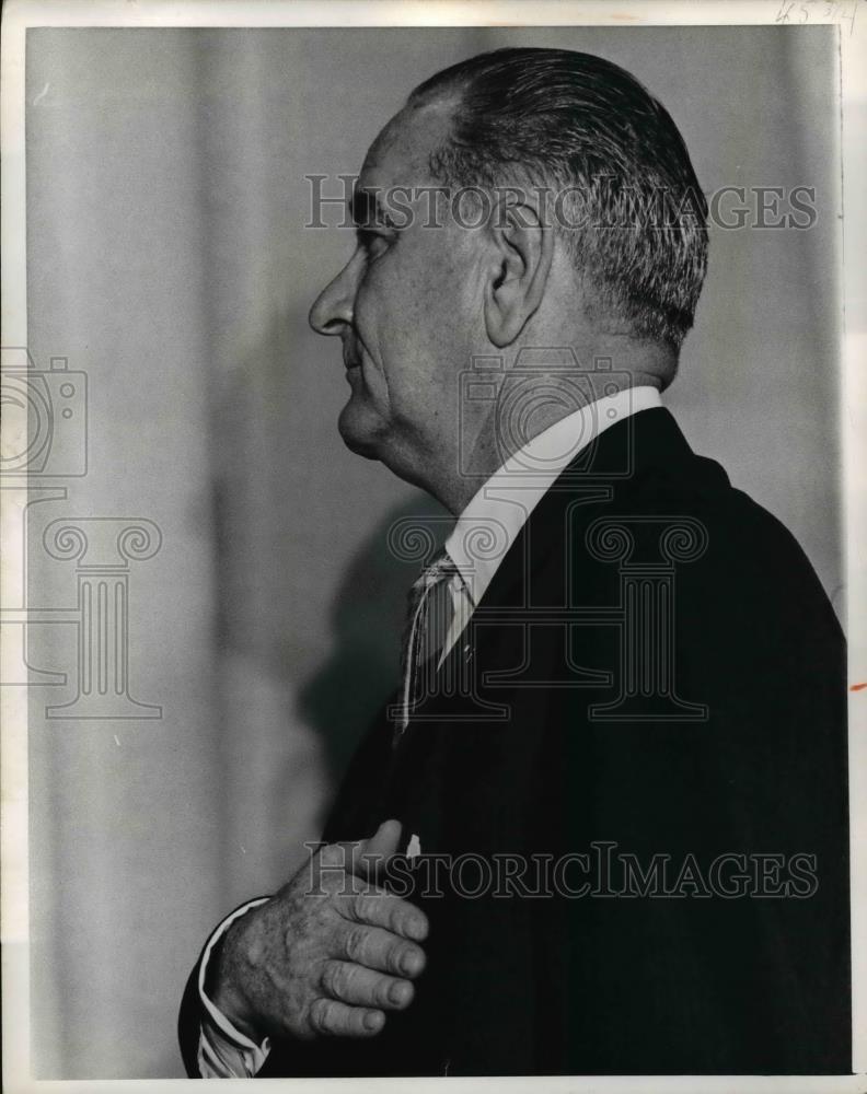 1964 Press Photo U.S President Lyndon Johnson - nee90515 - Historic Images