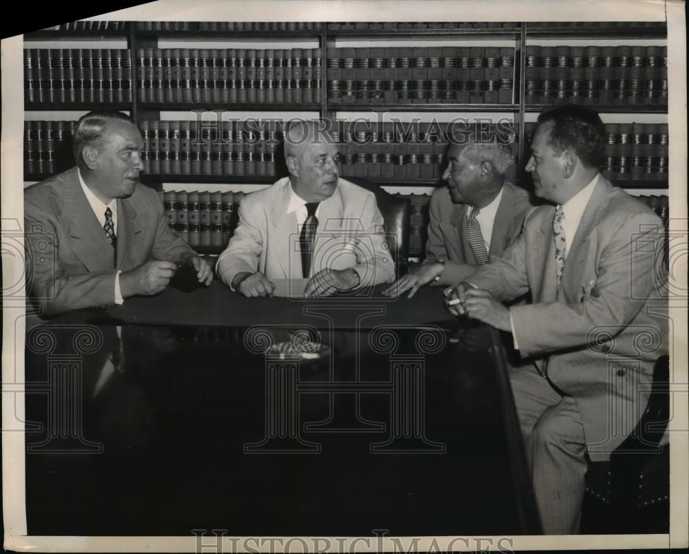 1950 Press Photo Judge Samuel Leibowitz, NY Mayor William O&#39;Dwyer - nee89934 - Historic Images