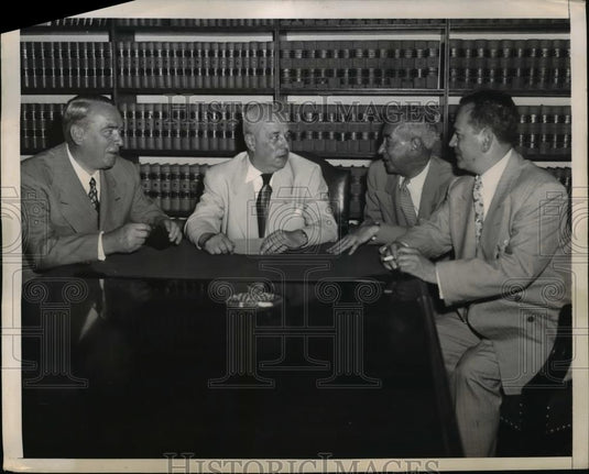 1950 Press Photo Judge Samuel Leibowitz, NY Mayor William O'Dwyer - nee89934 - Historic Images