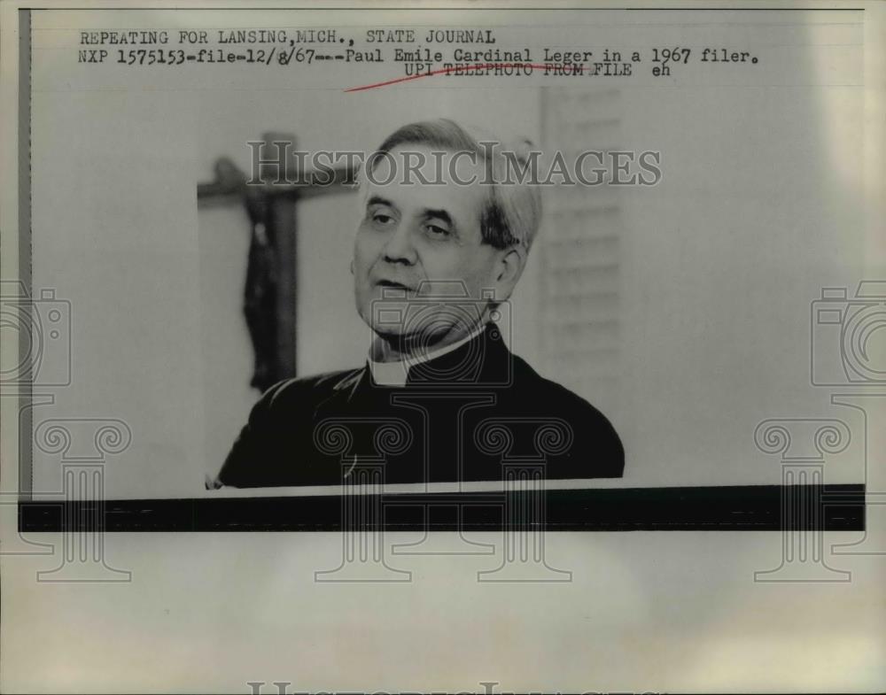 1987 Press Photo Portrait Of Paul Emile Cardinal Leger - nee90641 - Historic Images