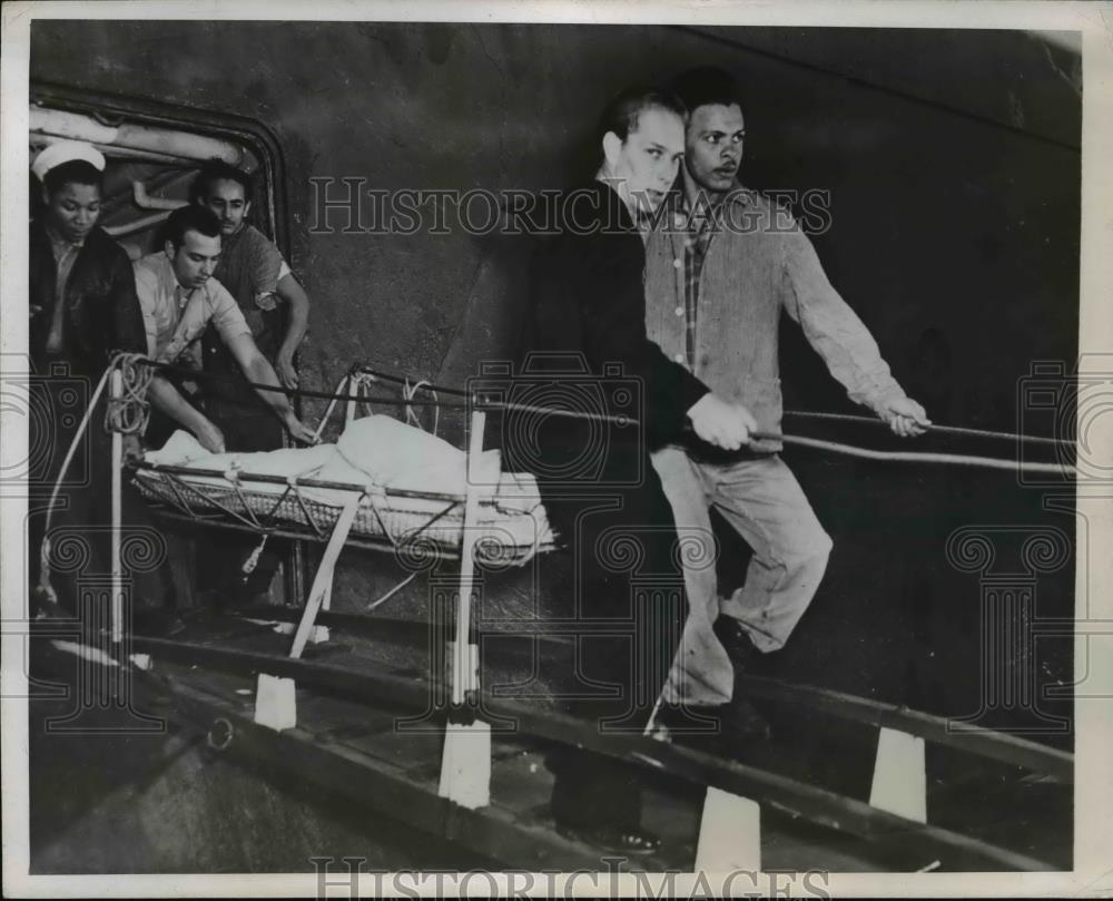 1946 Press Photo Seaman of Mariposa Luxury Liner dies mysteriously on high seas - Historic Images