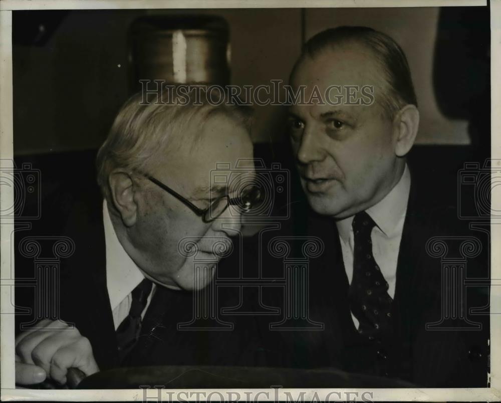 1940 Press Photo Claus Augustus Spreckles &amp; son in law Col Josepj Kuznik - Historic Images