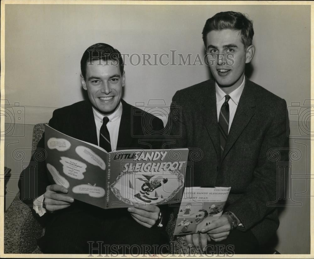 1957 Press Photo Phillip Crane &amp; Wally King WJW Radio - cvp80832 - Historic Images