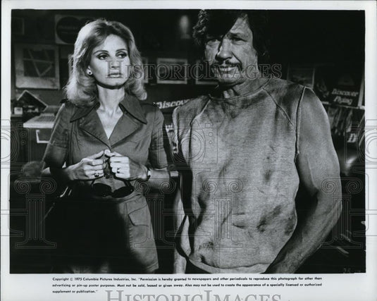 1973 Press Photo Charles Bronson & Jill Ireland in Death Wish II - cvp78541 - Historic Images