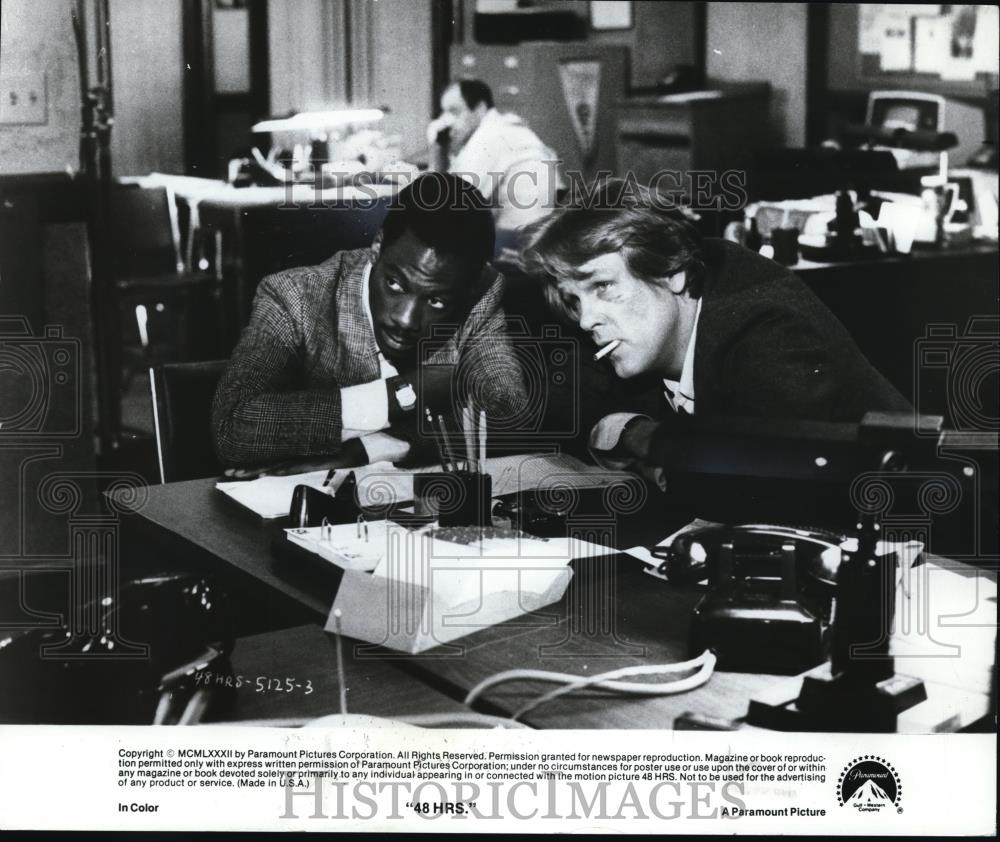 1982 Press Photo Eddie Murphy and Nick Nolte in 48 Hours - cvp80568 - Historic Images