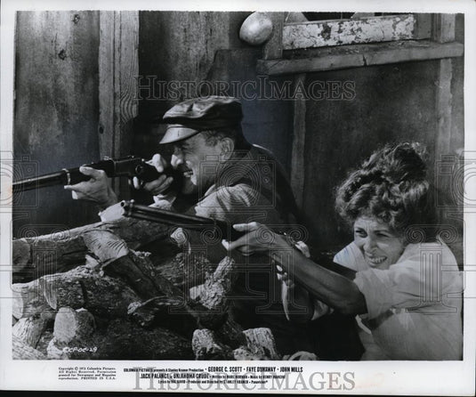 1973 Press Photo George C Scott & Faye Dunaway in Oklahoma Crude - cvp80714 - Historic Images