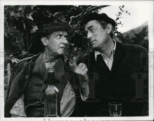 1967 Press Photo CBS presents Behold A Pale Horse with Paola Stoppa and Gregory - Historic Images