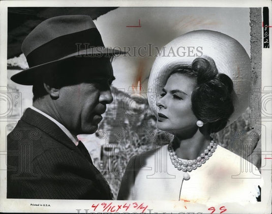 1964 Press Photo Ingrid Bergman and Anthony Quinn in The Visit - cvp80737 - Historic Images