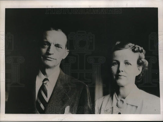 1938 Press Photo Mr & Mrs Charles Healy Day survive Japanese bombing - neb67732 - Historic Images