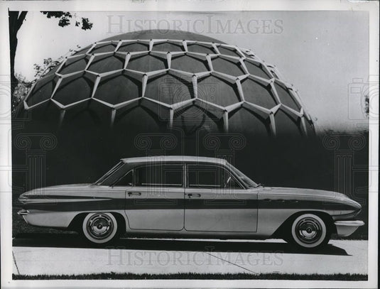 1960 Press Photo A new Buick Special on display at an automobile show - Historic Images