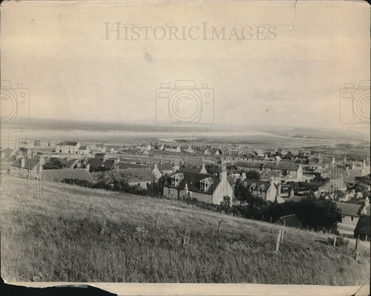 Press Photo Village of Lassiemouth England where Isabel MacDonald born - Historic Images