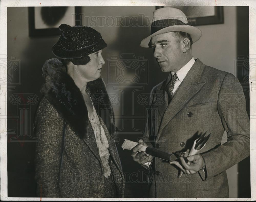 1933 Press Photo Mrs Jerry Craig of CA & Thomas Ryan - Historic Images